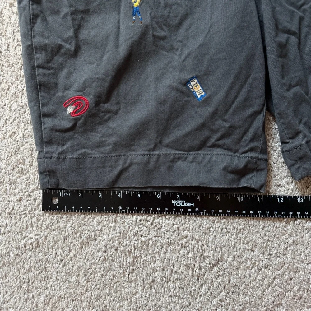 Polo Ralph Lauren Embroidered Shorts Size 33 Classic Fit Gray - Picture 13 of 15